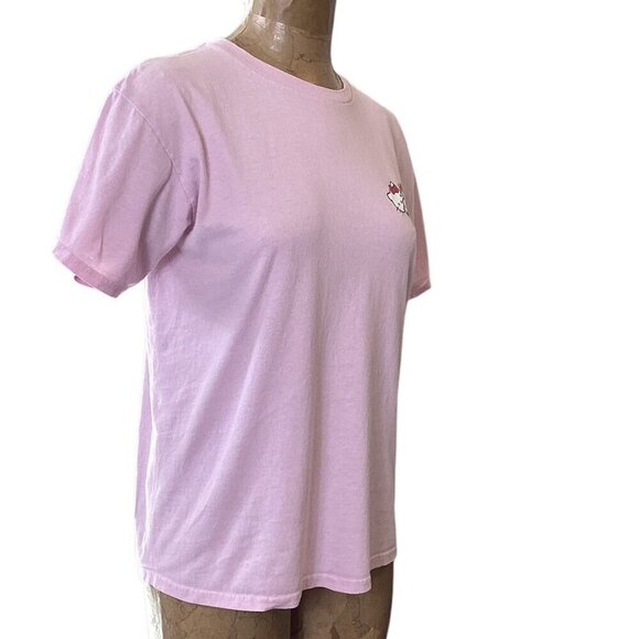 Hypland & Hello Kitty Crew Neck Graphic Tee Shirt Women Sz XS Pink #47N - Picture 2 of 7